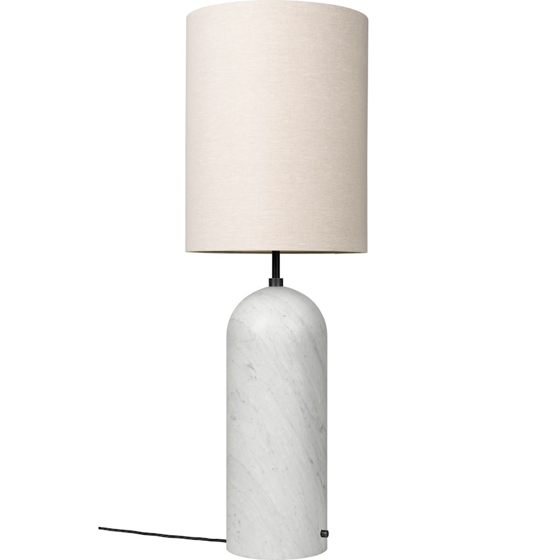 Gravity XL Vloerlamp Hoog, Wit Marmer / Canvas