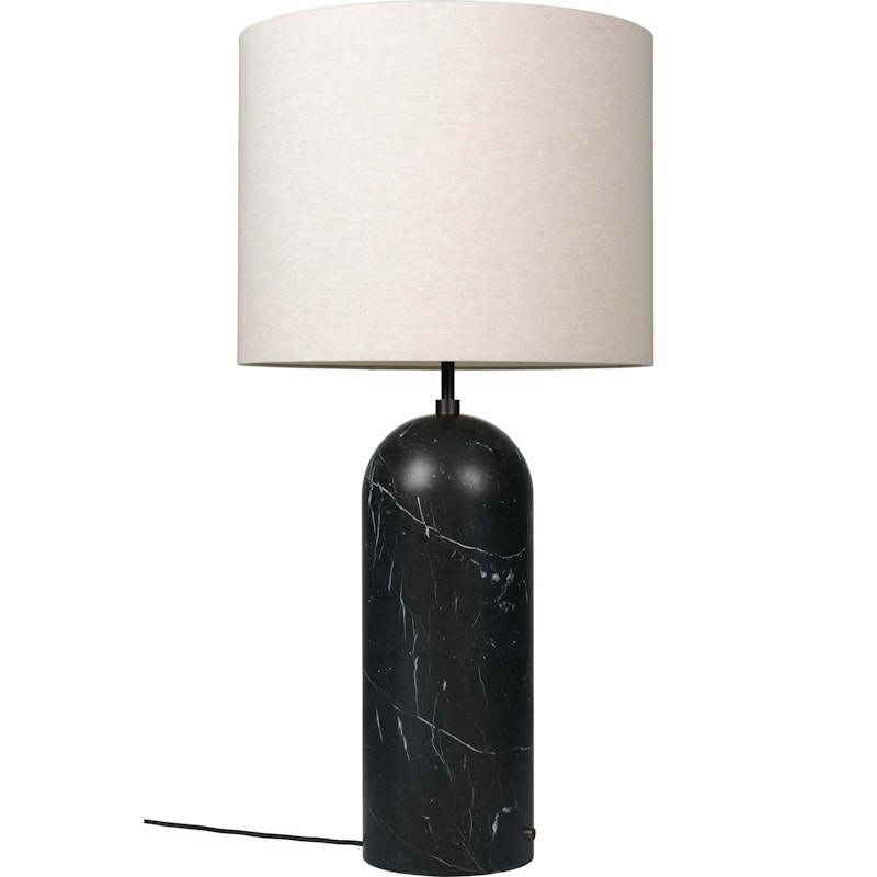 Gravity XL Vloerlamp Laag, Zwart Marmer / Canvas