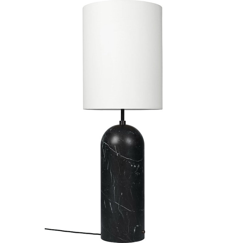 Gravity XL Vloerlamp Hoog, Zwart Marmer / Wit