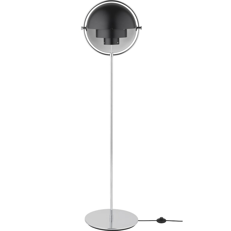 Multi-Lite Vloerlamp, Chroom / Zwart