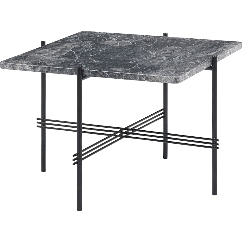 TS Salontafel 55x55 cm, Zwart / Grijs Marmeren