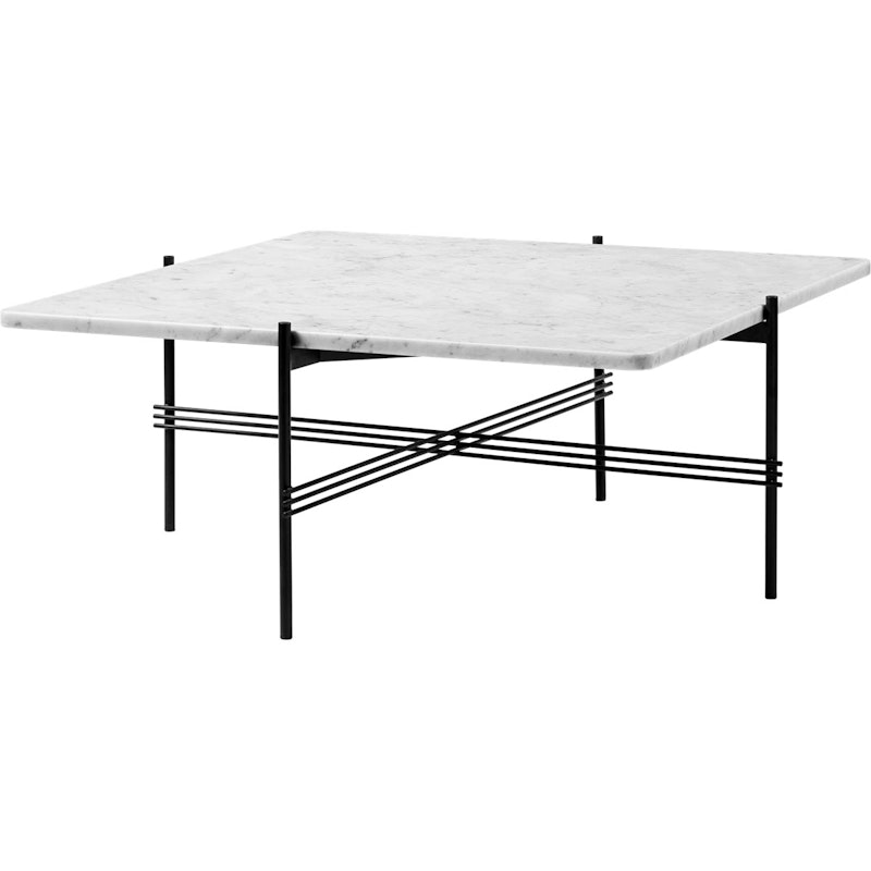 TS 80x80 Salontafel, Zwart / Wit Marmer