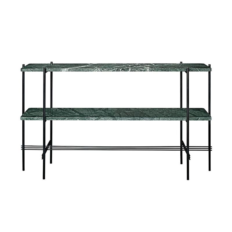 Ts Console 2 Racks, Black/Green Marble