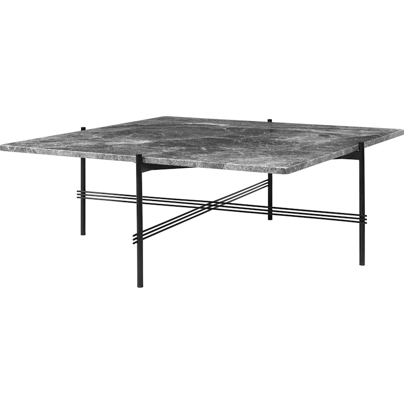 TS Salontafel 105x105 cm, Zwart / Grijs Marmeren