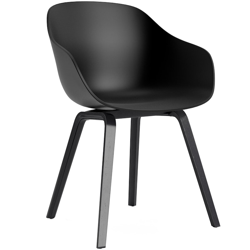 AAC 222 2.0 Fauteuil, Zwart Gelakt Eiken / Zwart