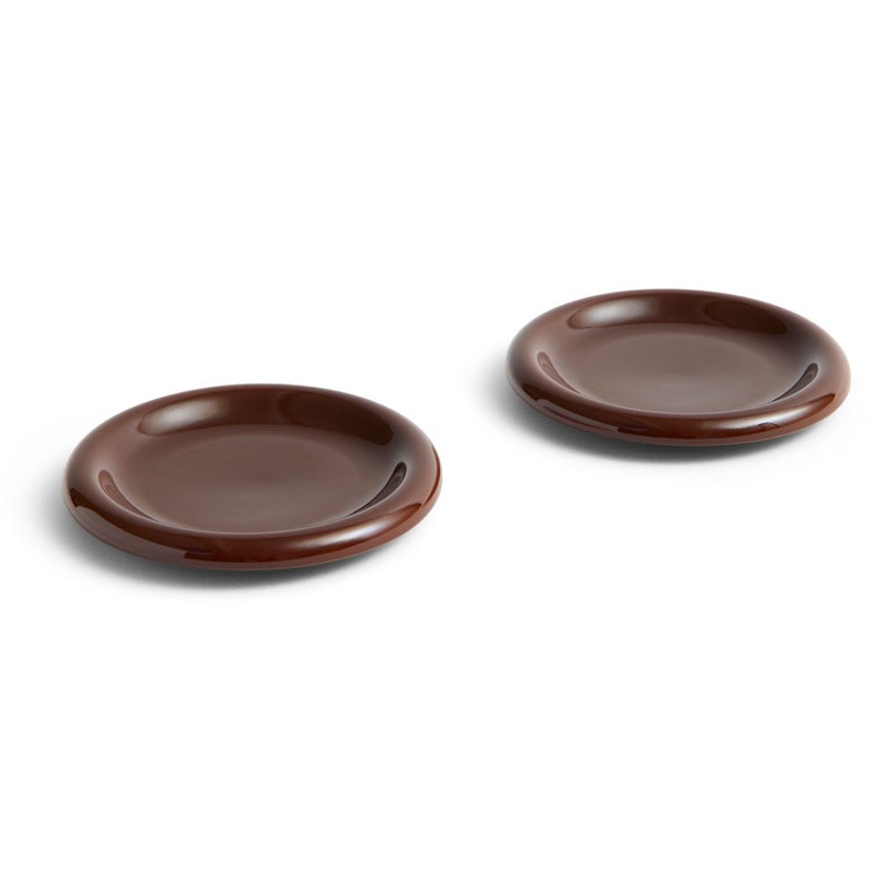 Barro Plate Set of 2 Ø18 cm, Wijnrood