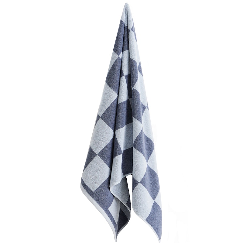 Check Badhanddoek 70x136 cm, Steel Blue