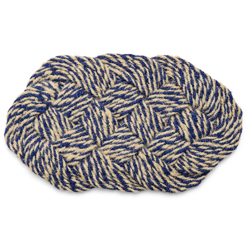 Coco Deurmat Swirl 40x80 cm, Blue / Gebroken Wit