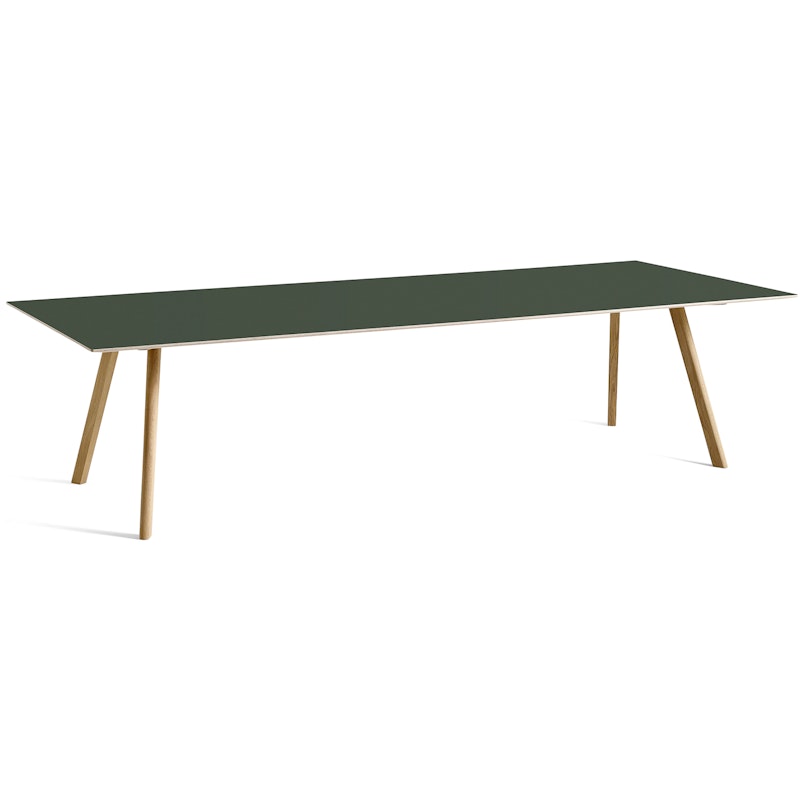 CPH 30 Tafel 250x120 cm, Gelakt Eiken Op Waterbasis / Groen Linoleum