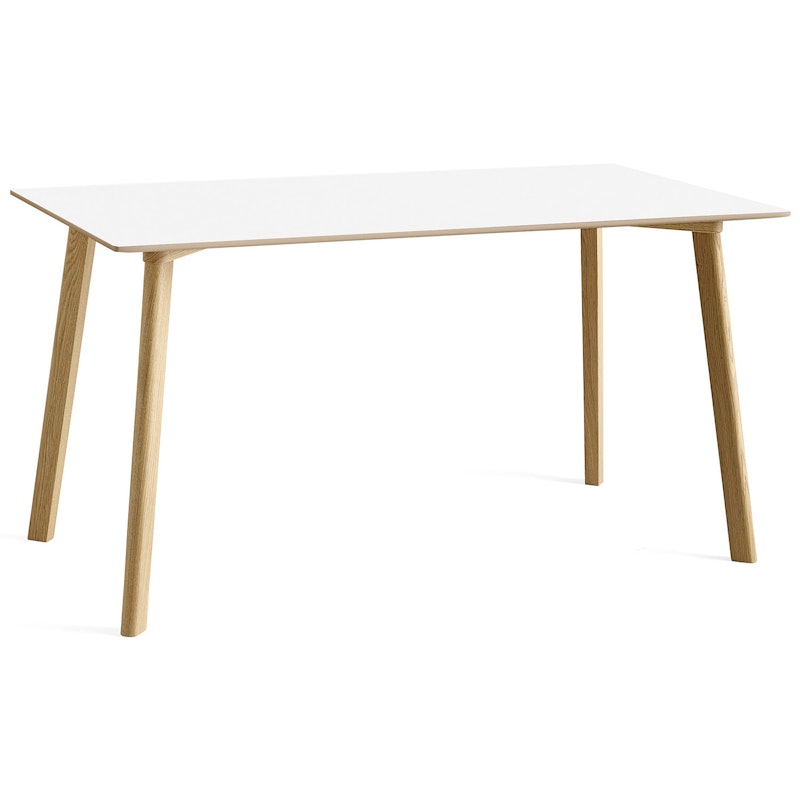 CPH Deux 210 2.0 Tafel 75x140 cm, Pearl White / Gelakt Eikenhout Op Waterbasis