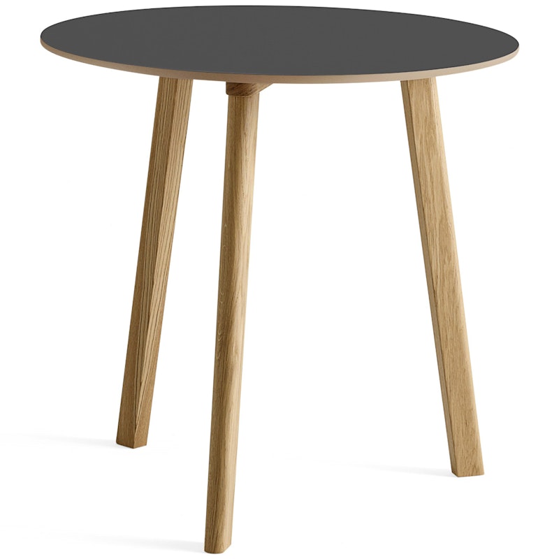 CPH Deux 220 2.0 Tafel Ø75 cm, Stone Grey / Gelakt Eikenhout Op Waterbasis