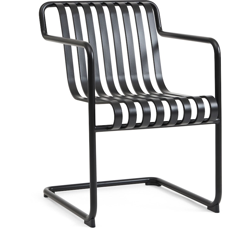 Palissade Cantilever Dining Armchair, Anthracite powder coated steel