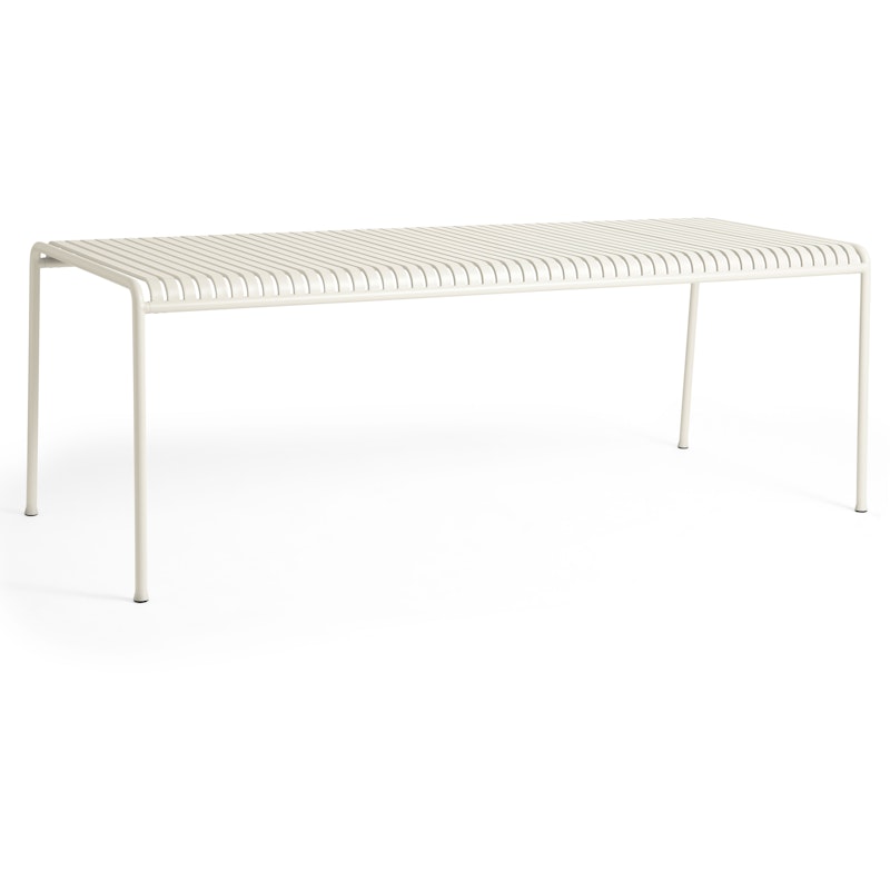 Palissade Table 90x220 cm 4 Legs, Cream white powder coated steel