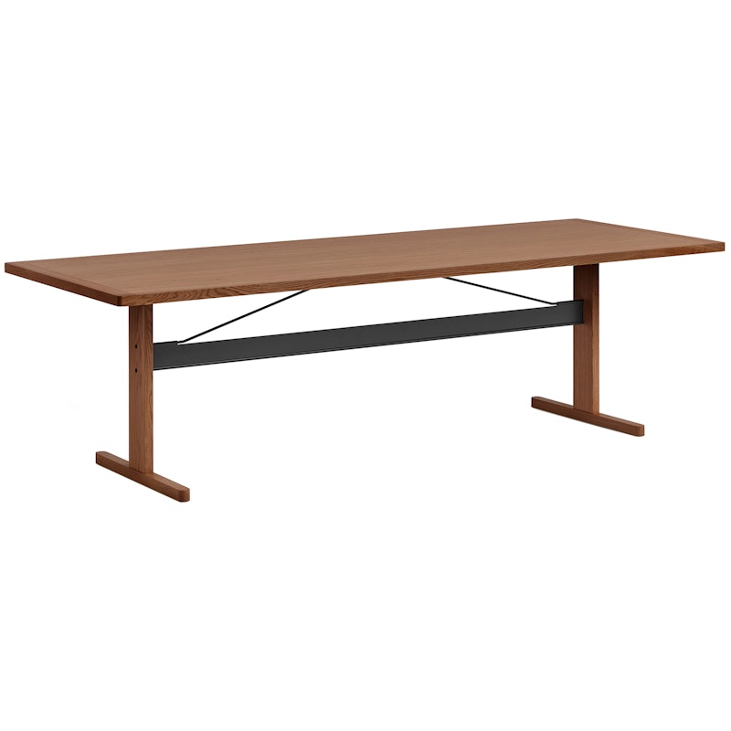 Passerelle Tafel 95x260 cm, Gelakt Walnoothout / Zwart