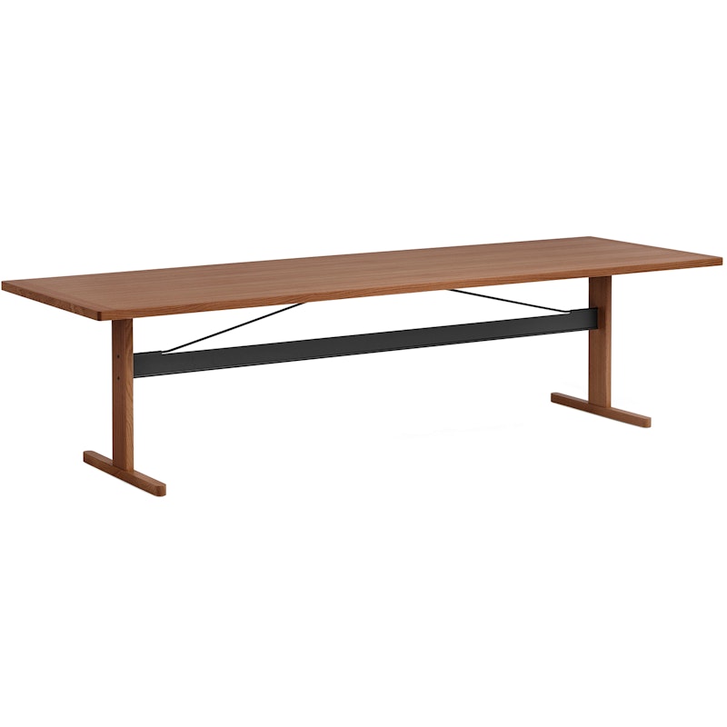 Passerelle Tafel 95x300 cm, Gelakt Walnoothout / Zwart