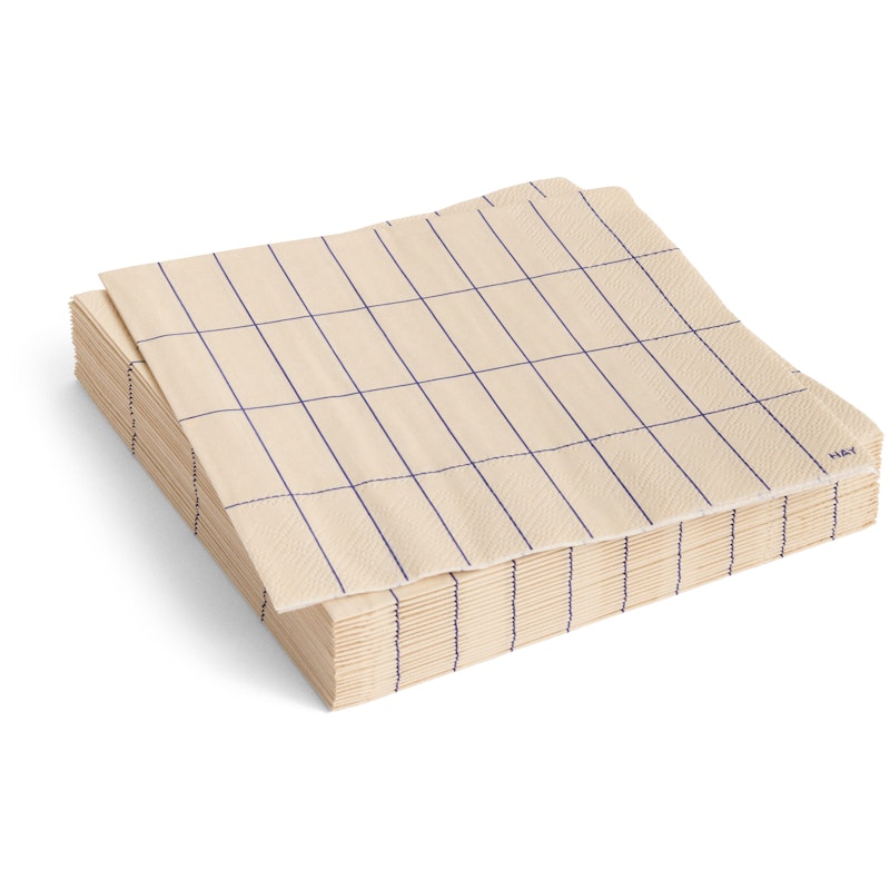 Pattern Servetten 33x33 cm, Blauw / Gebroken Wit