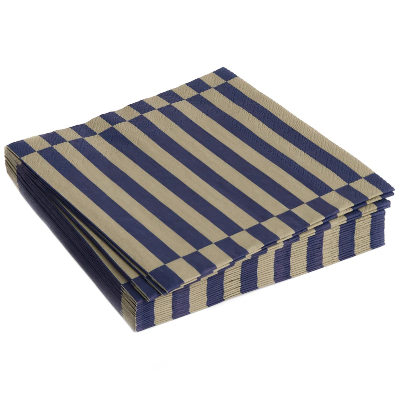 Pattern Servetten 33x33 cm, Donkerblauw / Dark Sand