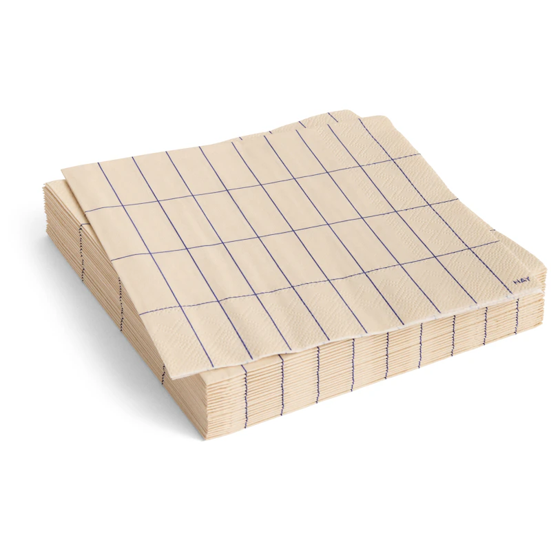 Pattern Servetten 33x33 cm, Blauw / Gebroken Wit