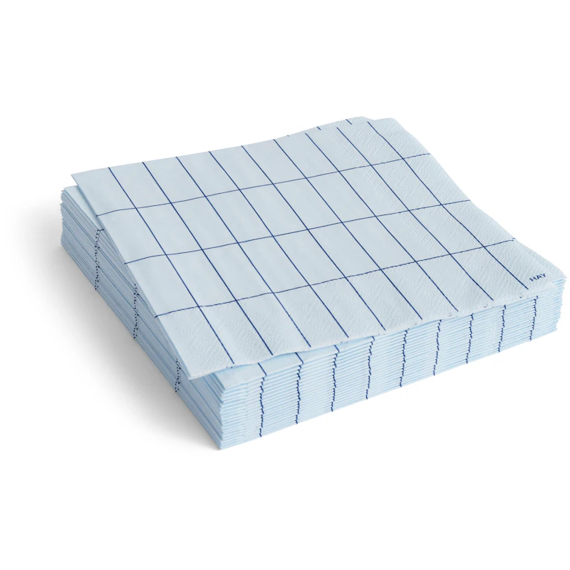 Pattern Servetten 33x33 cm, Blauw / Lichtblauw