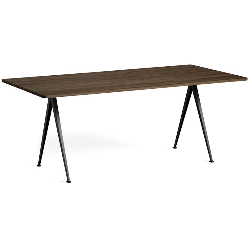 Pyramid 02 Dining Table 85x190 cm, Black / Smoked Oak