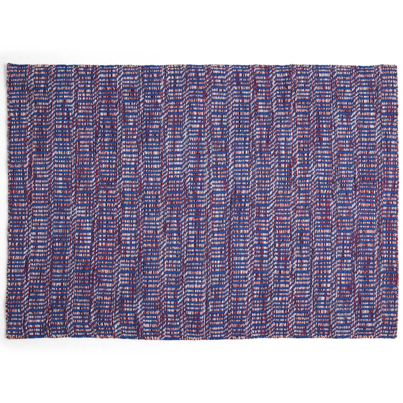 Radio Vloerkleed Blauw/Rood, 50x80 cm