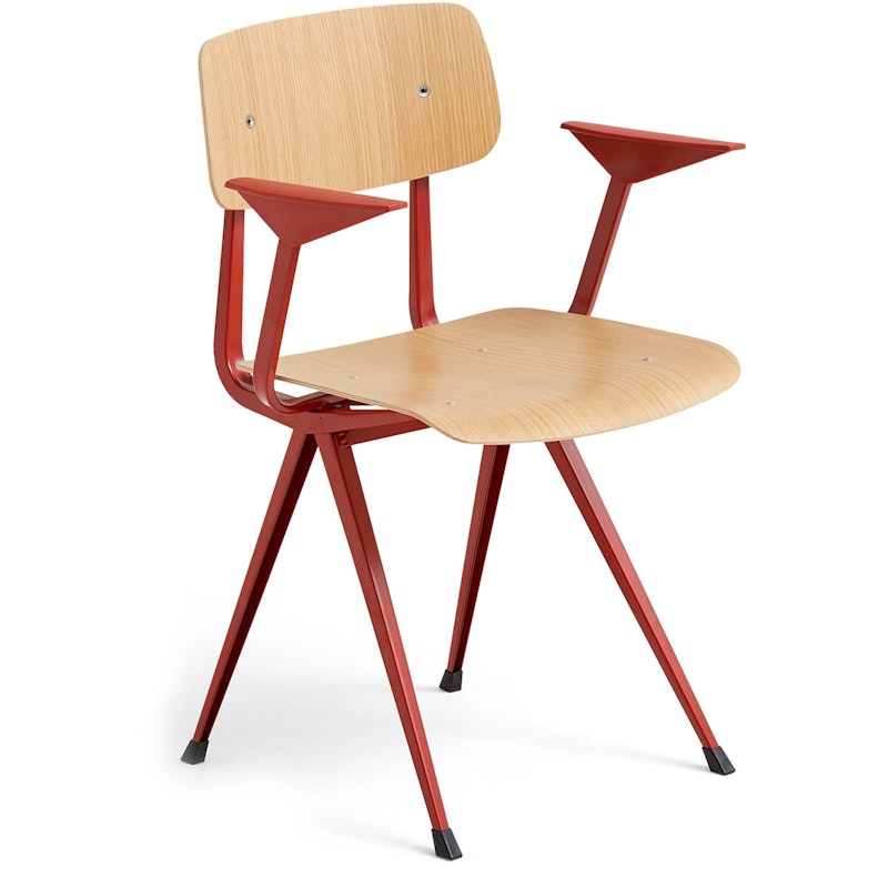 Result Fauteuil, Eiken / Tomato Red