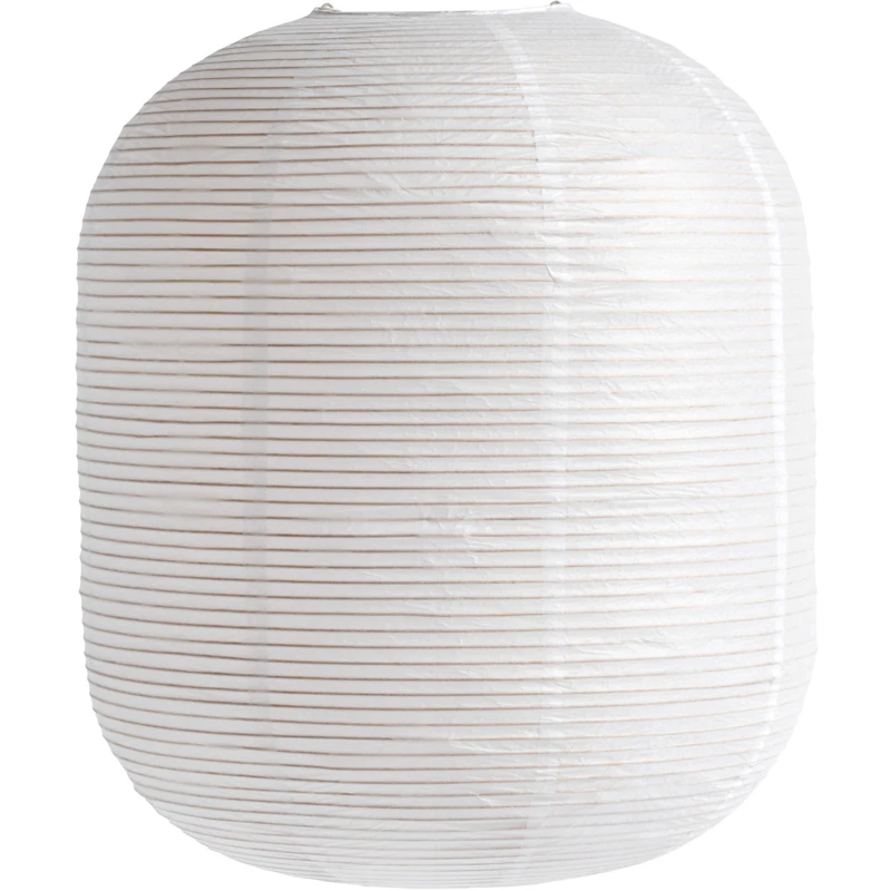 Rice Paper Lampenkap Classic White, Langwerpig