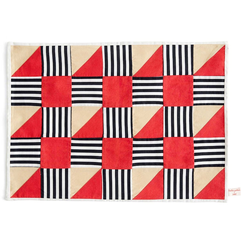 Sobremesa Placemat, Stripe Red