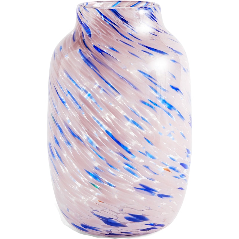 Splash Vaas Rond L Ø18.5 cm, Lichtroze/Blauw