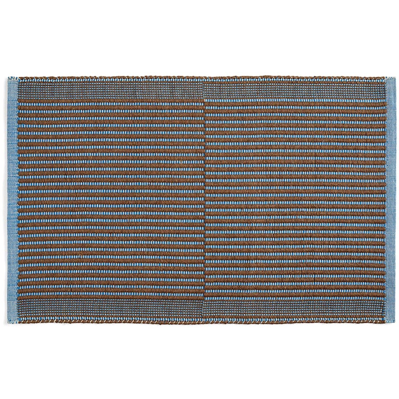 Tapis Vloerkleed 60x95 cm, Blauw/Kastanjebruin