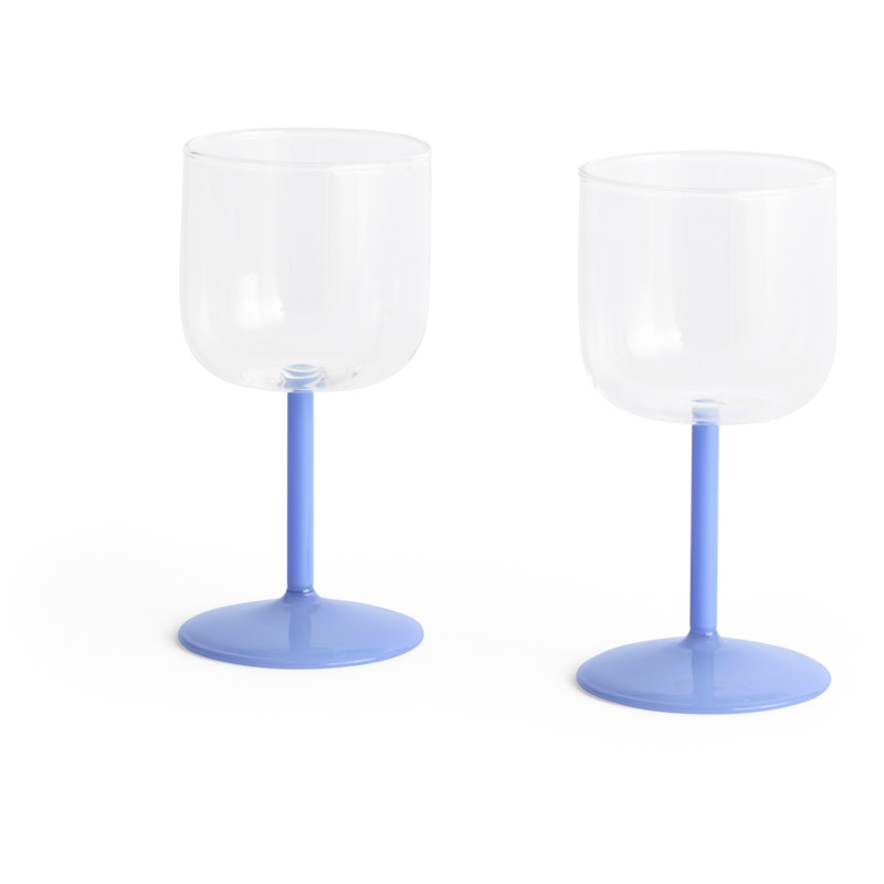Tint Wijnglas Pak van 2, Doorzichtig / Jade Blue