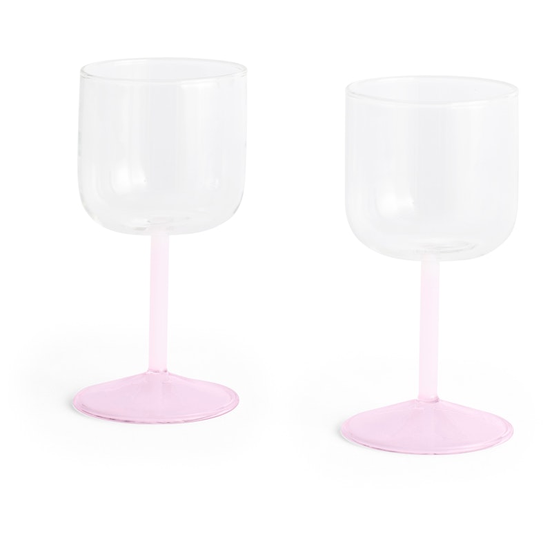 Tint Wijnglas Pak van 2, Roze / Doorzichtig