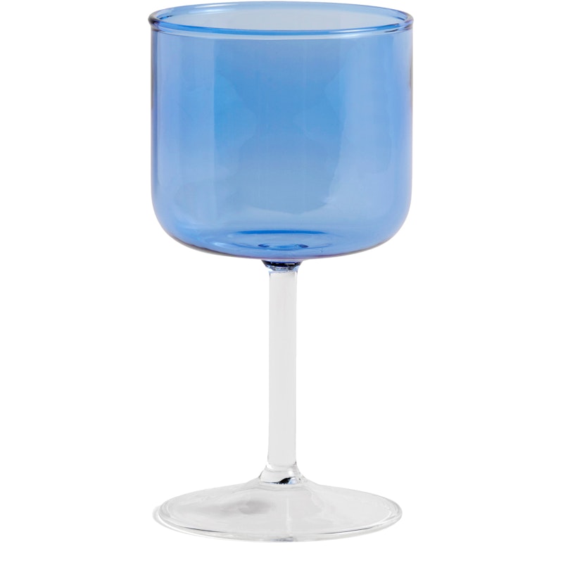 Tint Wijnglas Pak van 2, Blauw / Doorzichtig