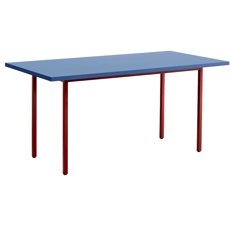 Two-Colour Tafel 160x82 cm, Wijnrood / Blauw