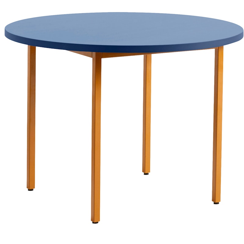 Two-Colour Tafel Ø105 cm, Oker / Blauw