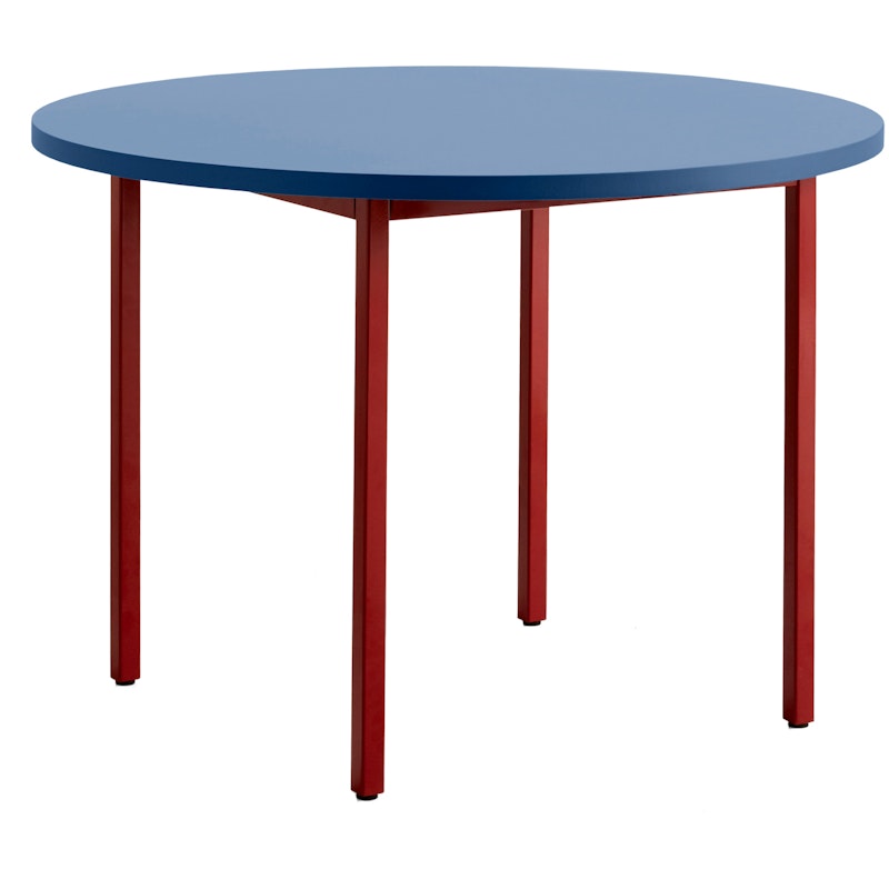 Two-Colour Tafel Ø105 cm, Wijnrood / Blauw