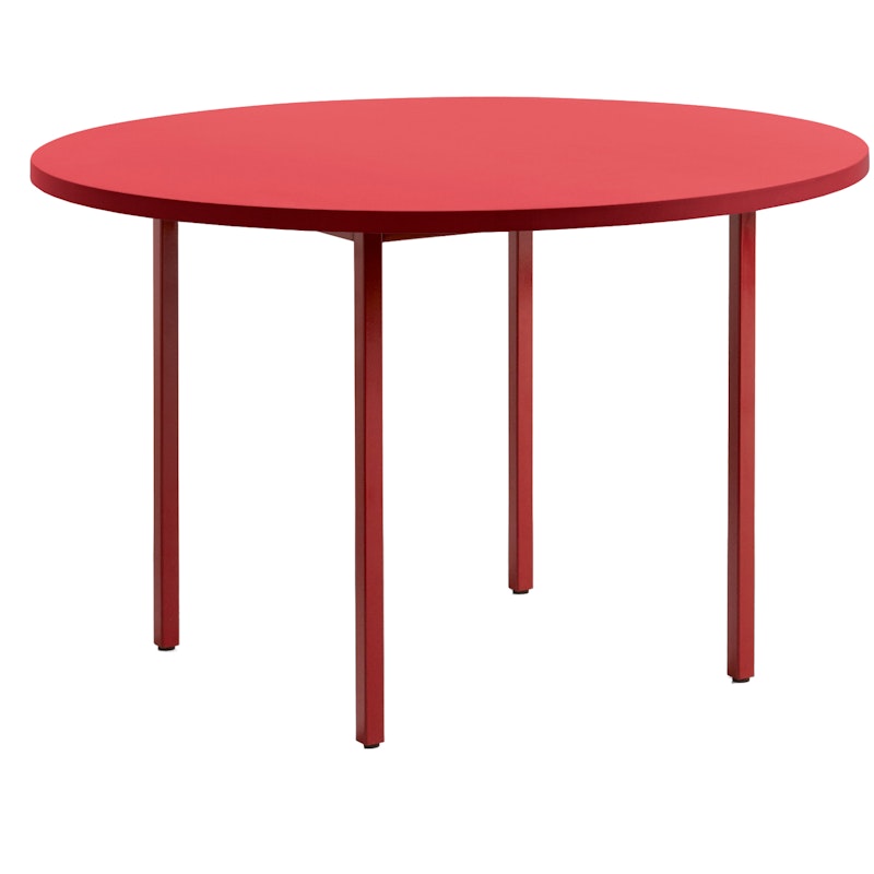 Two-Colour Tafel Ø120cm, Wijnrood / Rood