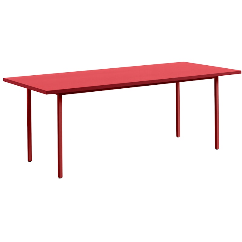 Two-Colour Tafel 200x90 cm, Wijnrood / Rood