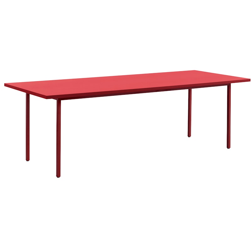 TwoColour Tafel 240x90 cm, Wijnrood / Rood