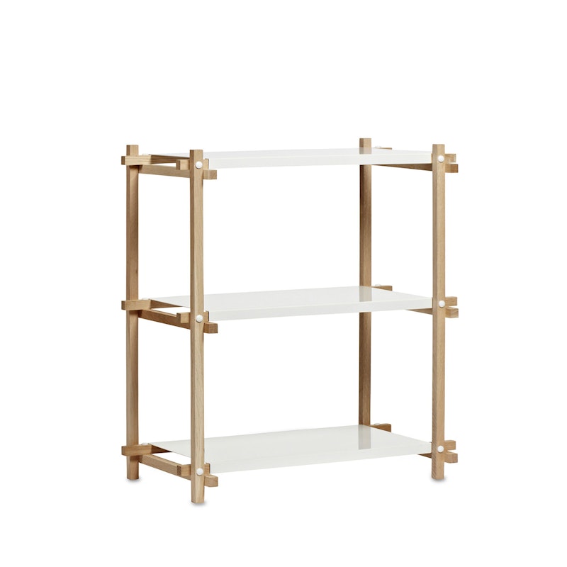 Woody Column Shelf Low, white