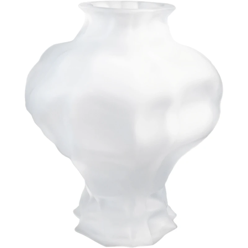 Ammonit Vaas 30 cm, Frosted White
