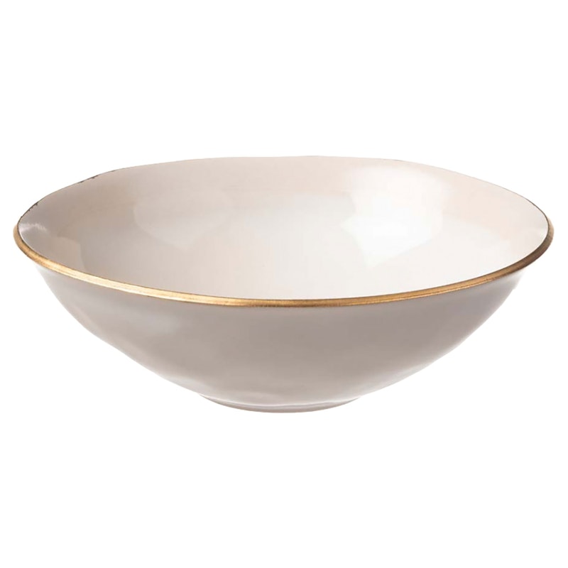 Nosse Ceramics Edge Kom Ivory Gold, 25 cm