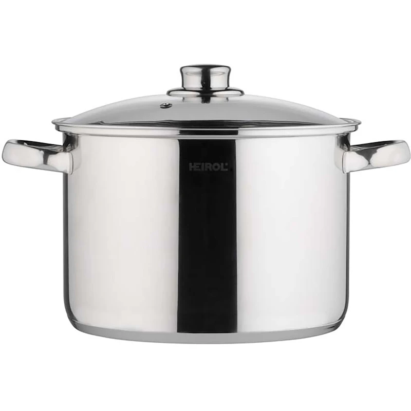 Steelpan met Glazen Deksel 24 cm 7,5 L