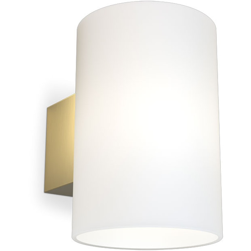 Evoke Wandlamp 180 mm, Gesatineerd Messing / Opaal Glas