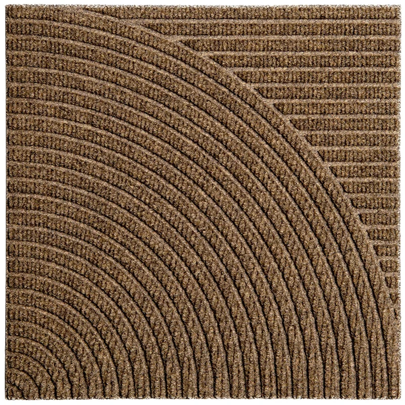 Zen Deurmat 45x45 cm Horizontal & Circular, Beige