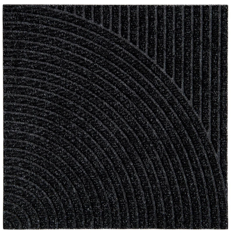 Zen Deurmat 45x45 cm Vertical & Circular, Black