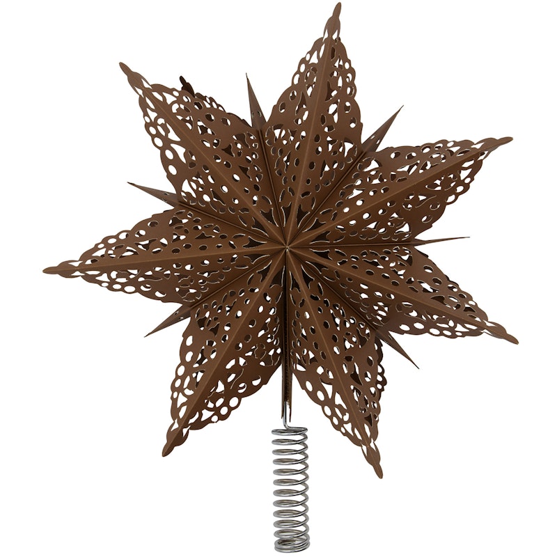 Clip Kerstster 30 cm, Bruin