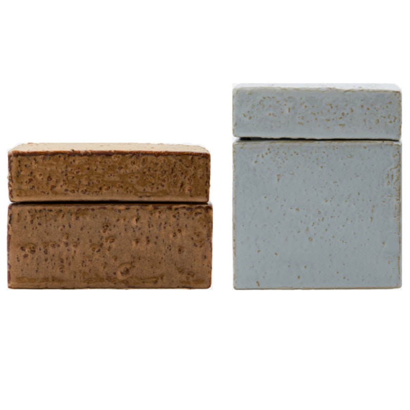 Treasure Voorraadpot 2 Stuks, Bruin/Lichtblauw