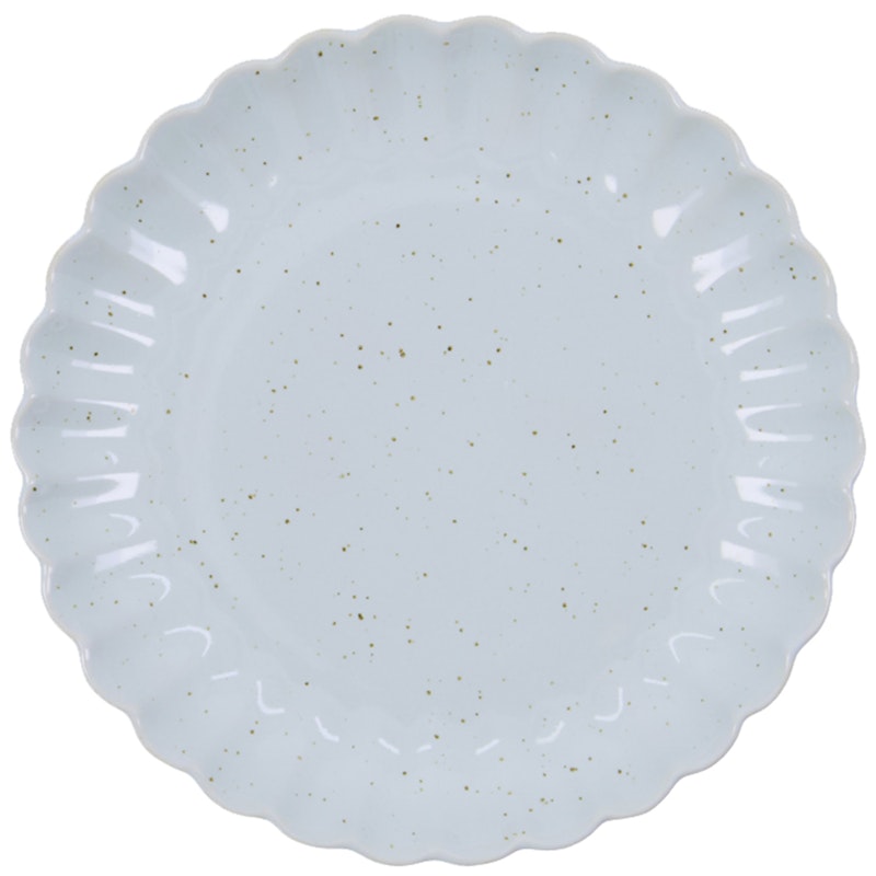 Scallop Bord Ø20 cm, Lichtblauw