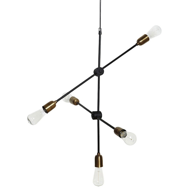 HDMolecular Hanglamp 78 cm, Messing / Zwart